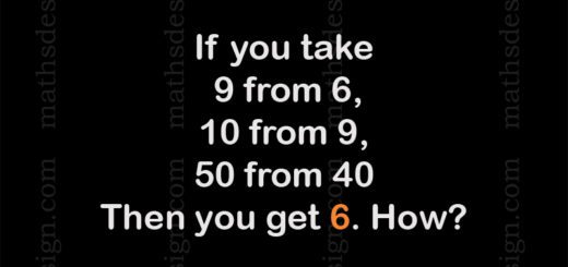  If you take 9 from 6, 10 from 9, 50 from 40 Then you get 6. How