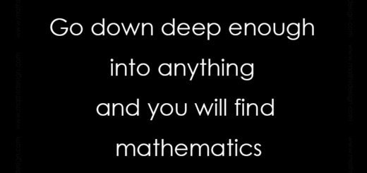 Go down deep enough into anything and you will find mathematics, Dean Schlicter